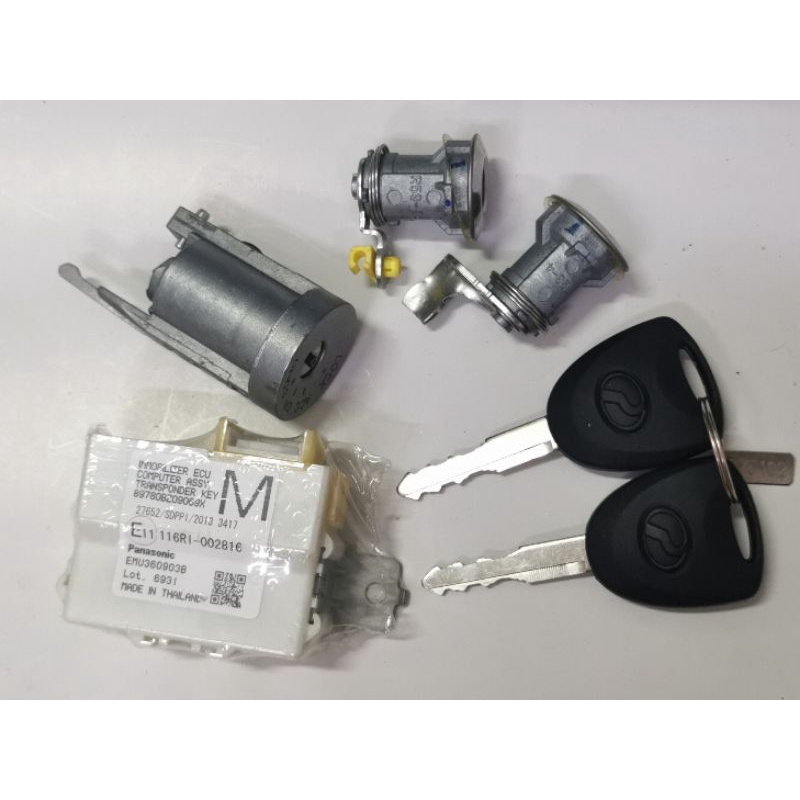 Original Perodua Axia Ignition Key Lock Full Set with Immobilizer ECU ...