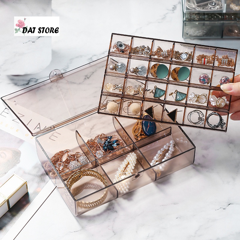 Separated Large Capacity Earring Organizer Box Jewellery Organizer Box