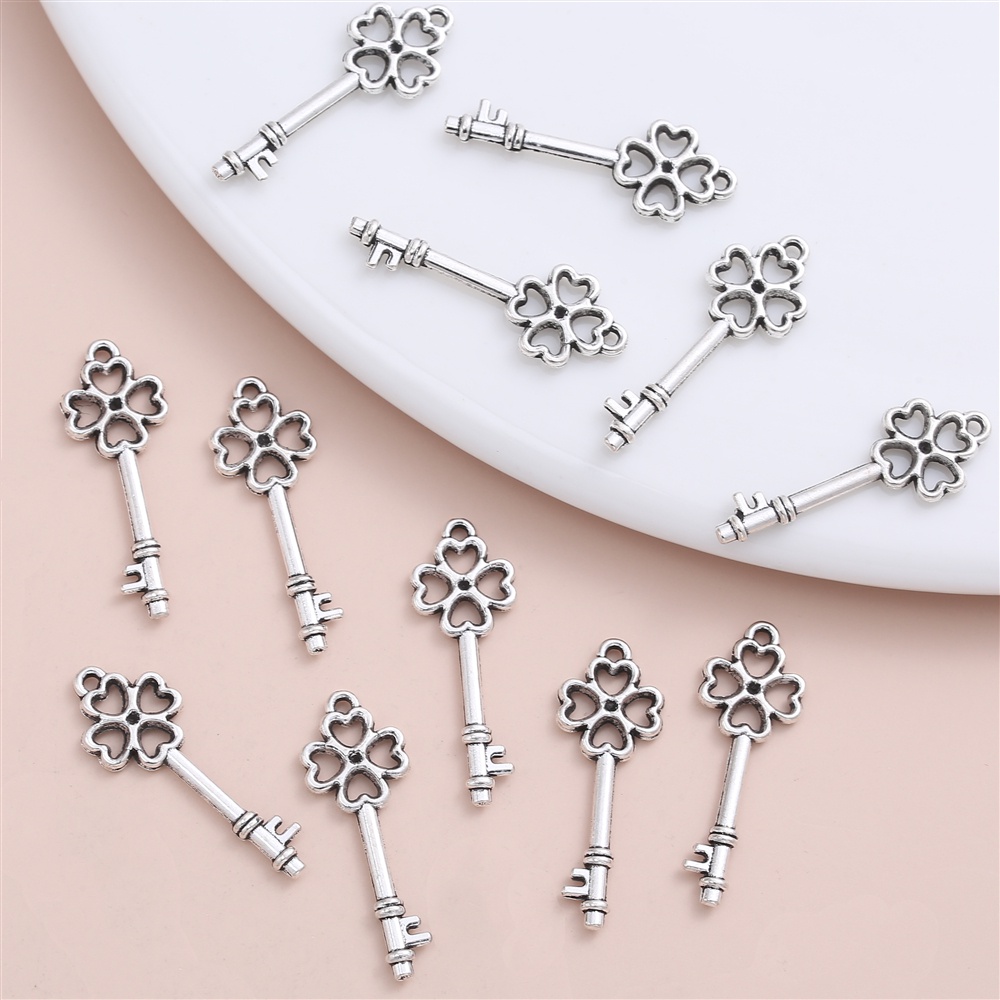 40pcs/set Delicate Lovly Retro Key Accessories Charm for Women's ...