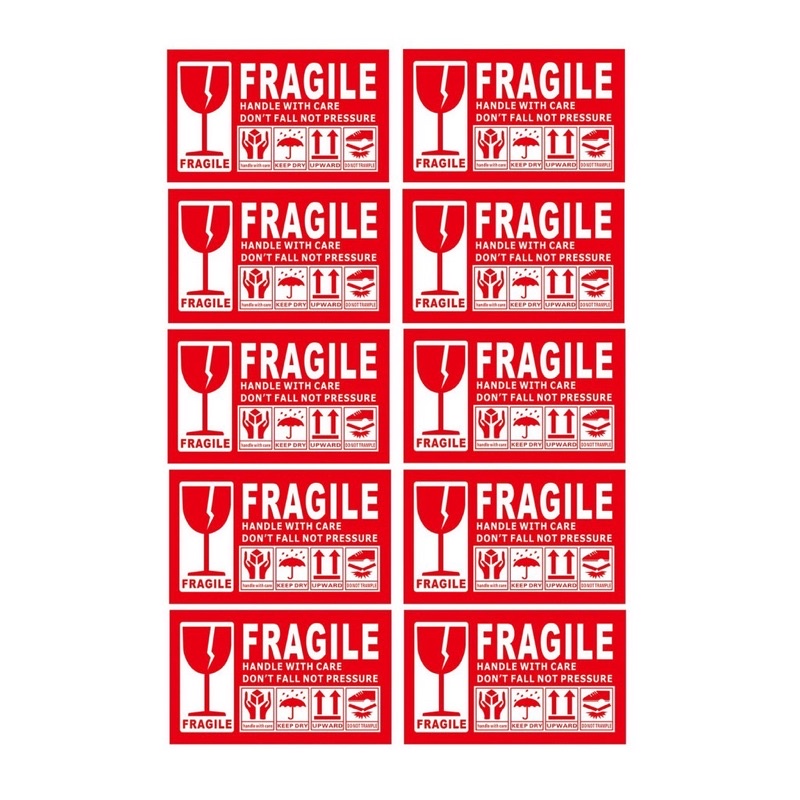 Ready Stock Fragile Sticker Mudah Pecah Sticker Fragile Label