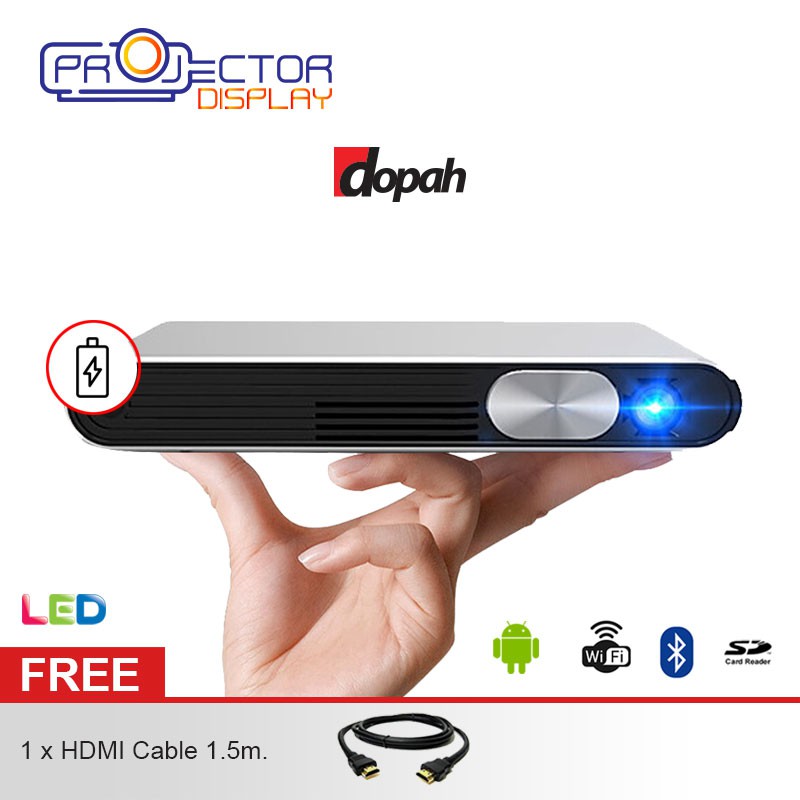 Dopah K2 Mini Pico Portable Android Wireless/WiFi LED Smart Projector