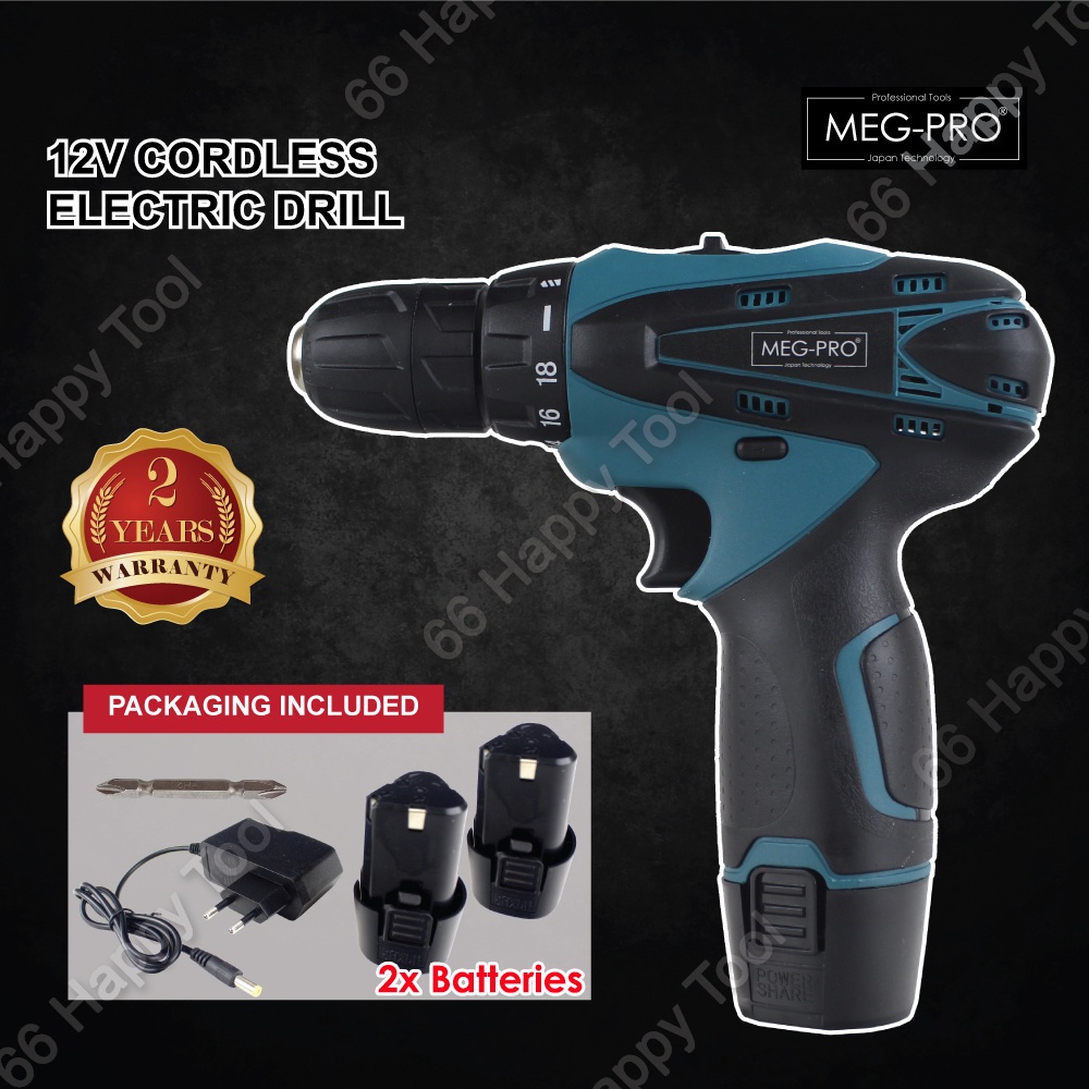 MEG-PRO Li10S2 12v Cordless Electric Drill Hand Power Drill ...