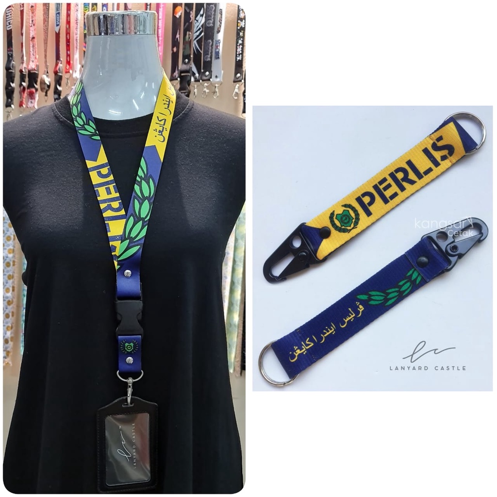 LANYARD DAN KEYCHAIN NEGERI PERLIS Keychain Carabiner Hook & Ring ...
