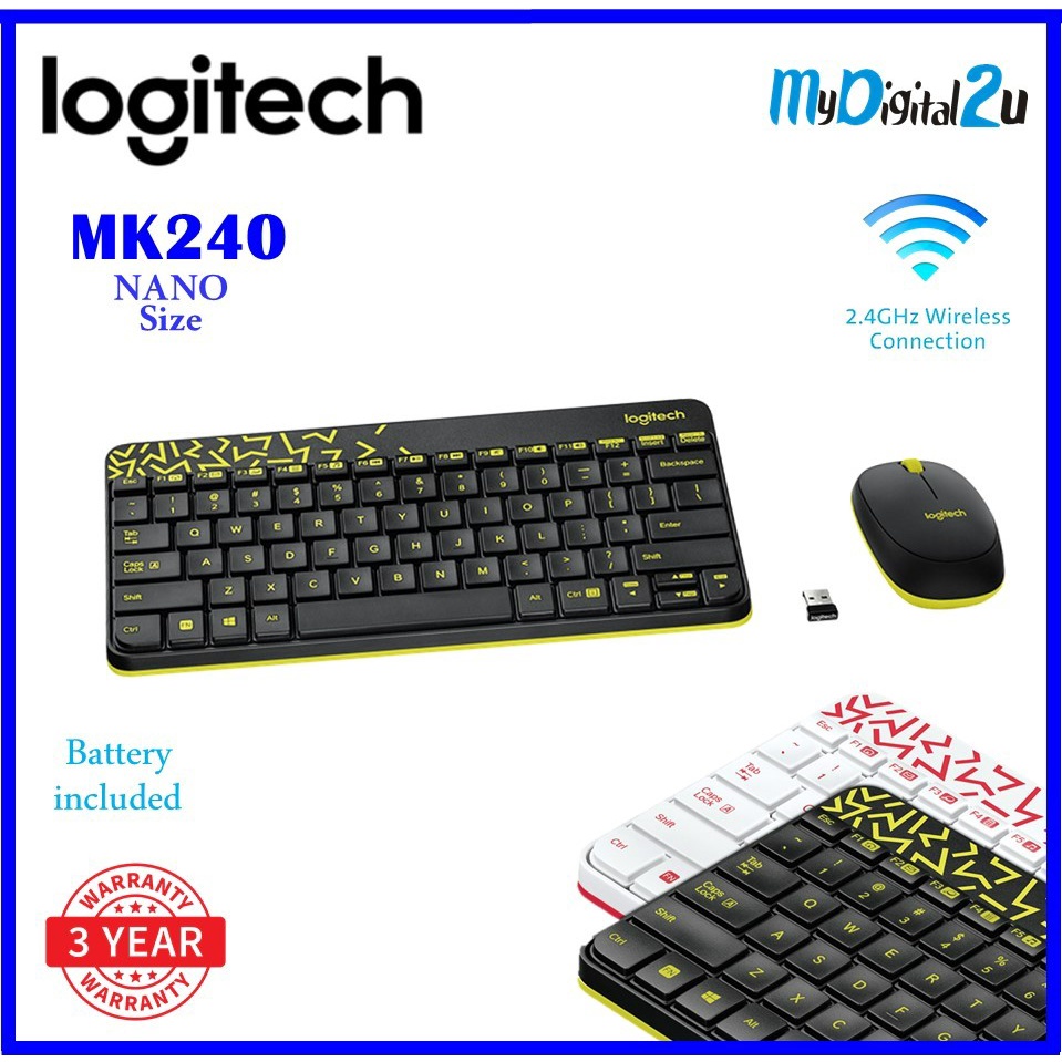 Logitech MK240 Wireless Keyboard + Mouse Combo | Shopee Malaysia