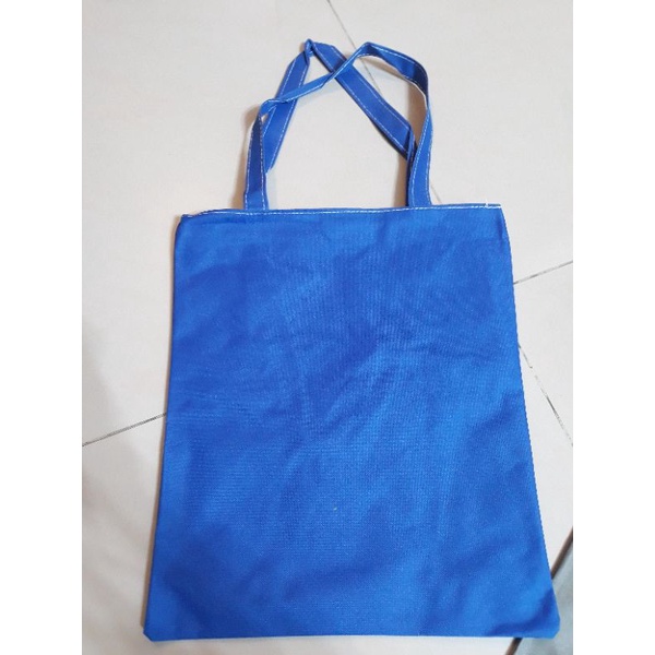 🍁ReadyStock 🍁Canvas Bag Plain Bag Kosong Shopping Tote Bag With Zipper ...