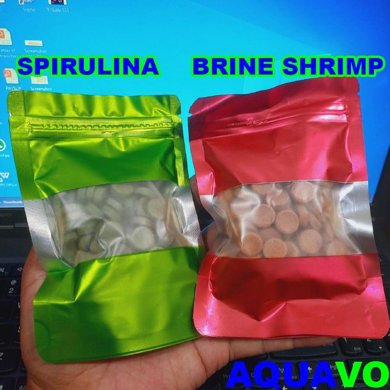 PELLET LEKAT BRINE SHRIMP SPIRULINA PELLET TABLET STICK AQUARIUM