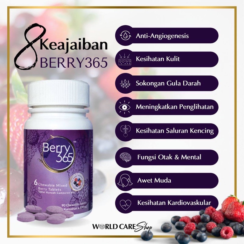 (Hot Selling🔥) Berry 365 Synergy Food@Optiberry Ready Stock 90biji 💯 ...