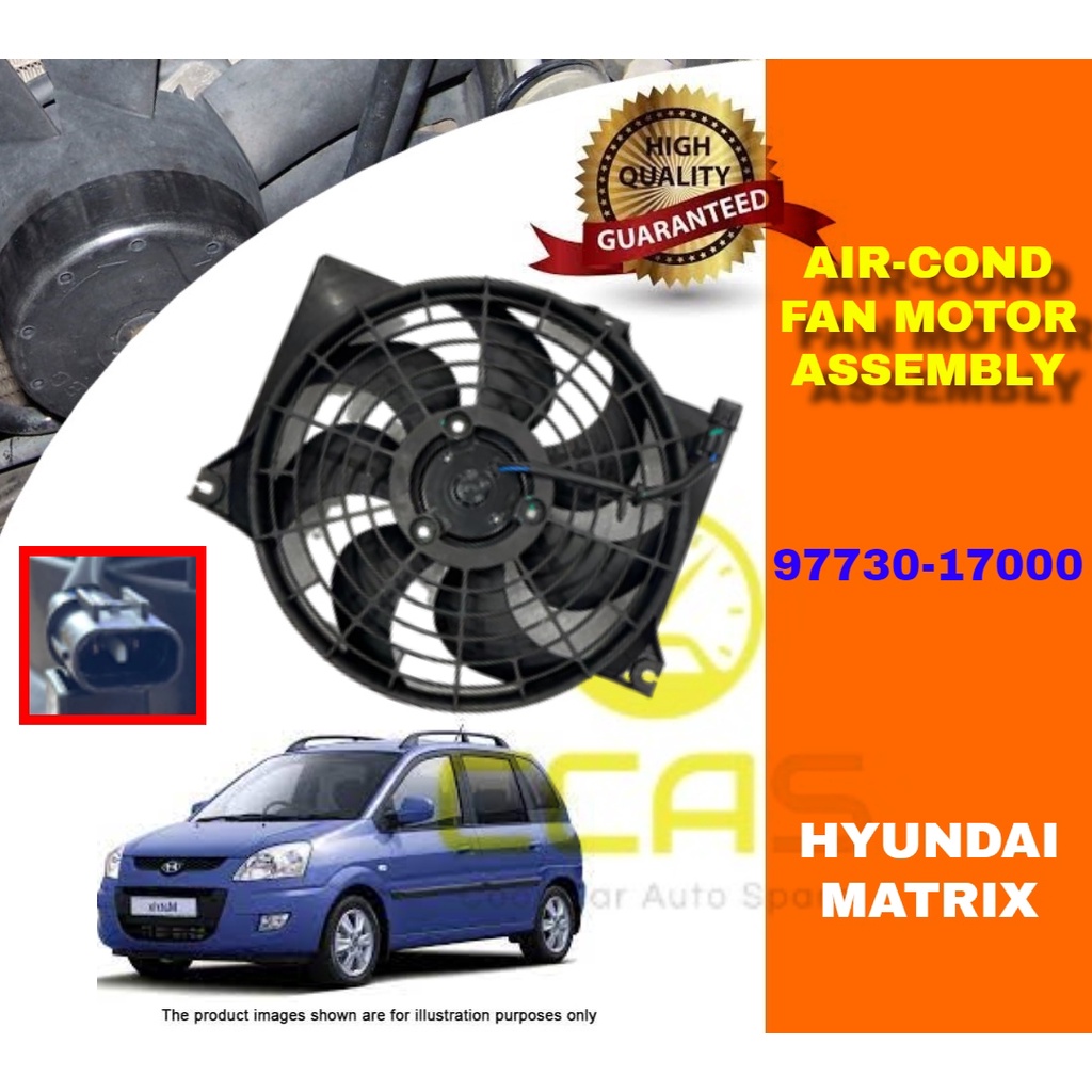 AirCond Fan Motor Cooling Assembly set Hyundai Matrix 9773017000