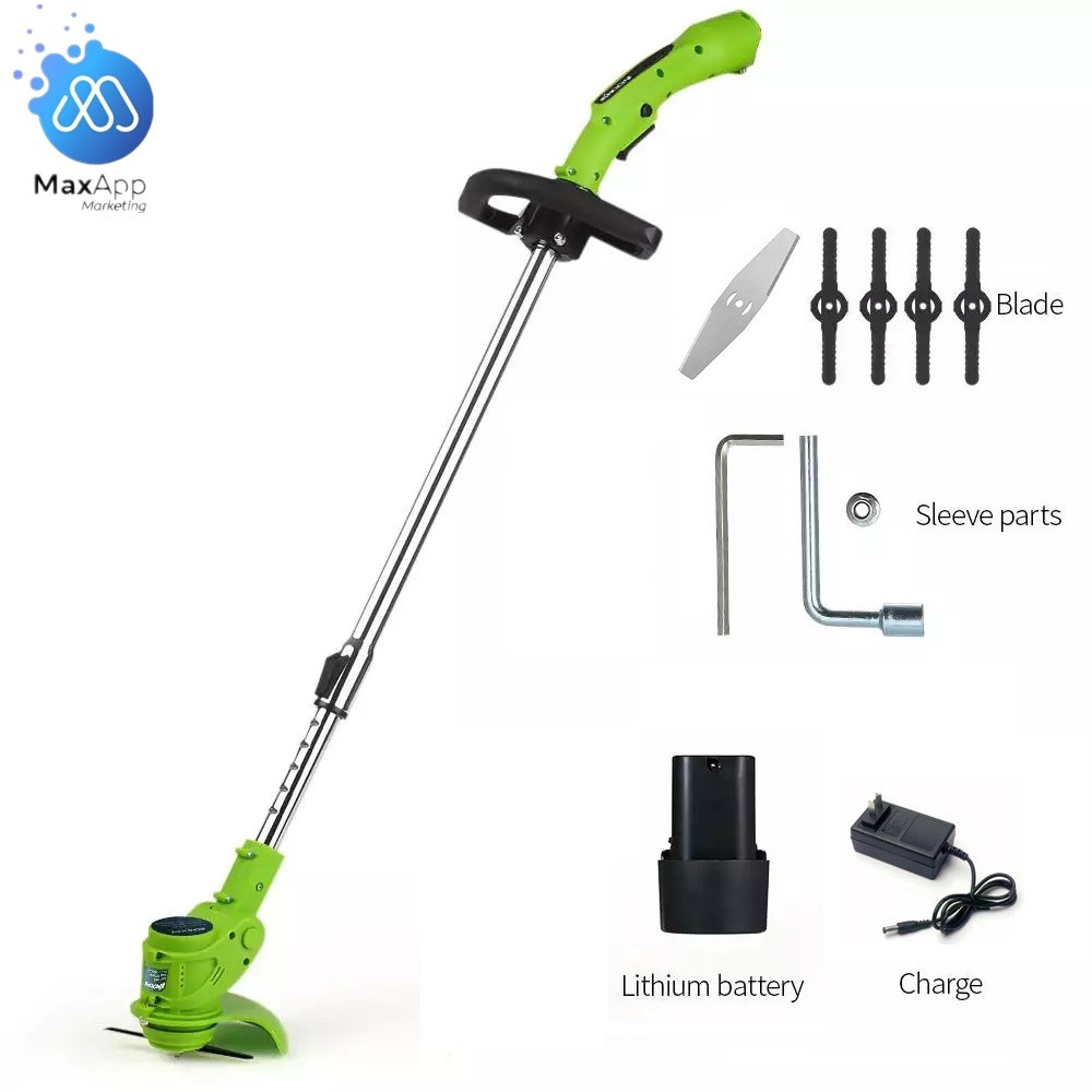 Electric Lawn Mower Multifunctional 12v Lithium Battery Cordless Grass ...