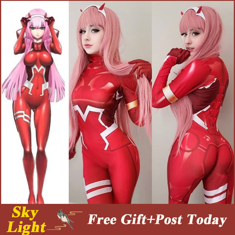 Zero Two Cosplay Costume Darling In The Franxx 02 Klaxosaur Princess 001 Zentai Halloween 7523