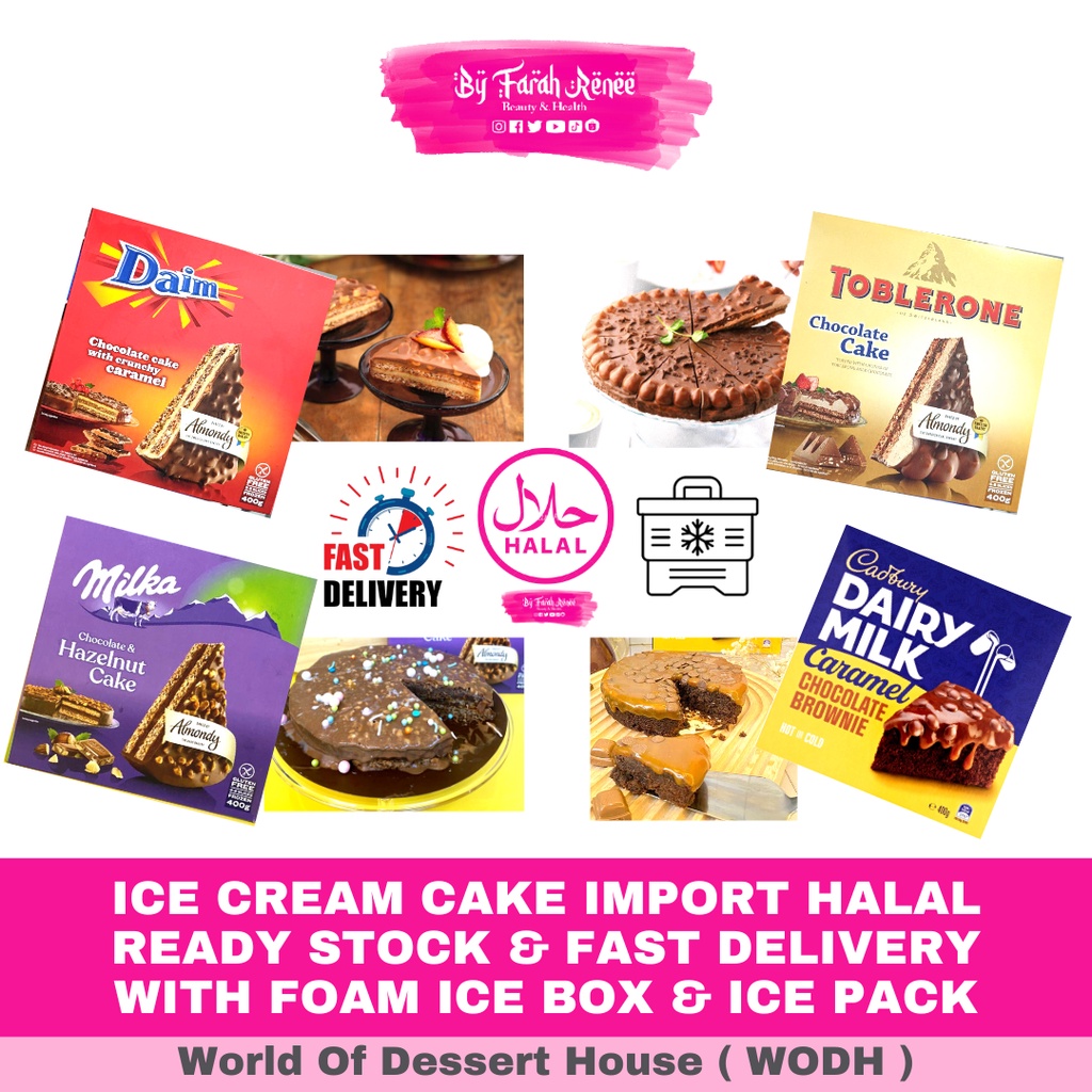 [VIRAL] Kek Aiskrim Import Halal Daim Toblerone Ice Cream Cake Milka