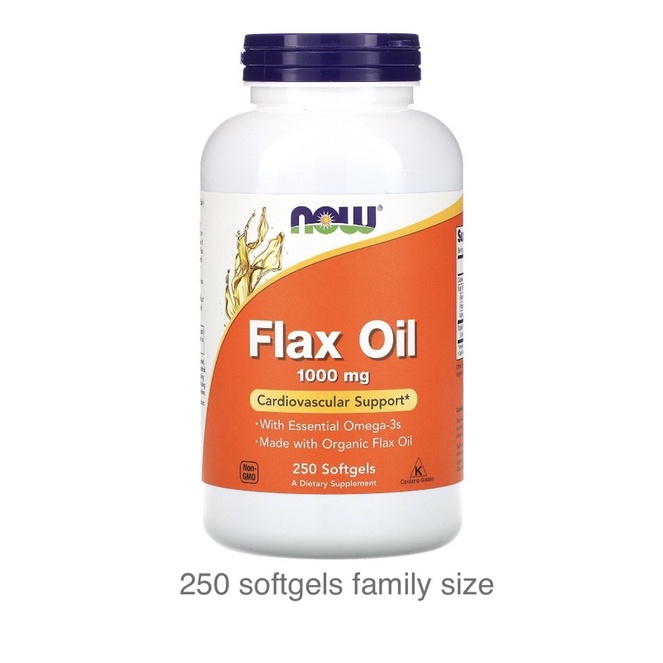 Short expiry Now Foods Organic Flax Seed Oil 250 Softgels 亞麻仁1000mg