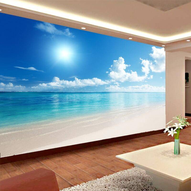 Ocean Mural Wallpaper | Aerial Turquoise Lagoon View