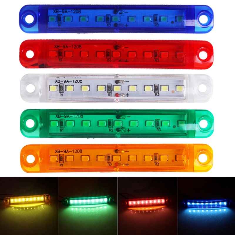 2x Green LED Warning Indicator Lights – 12V Illuminated Dash Panel Lights, Car Boat Van, Unbranded