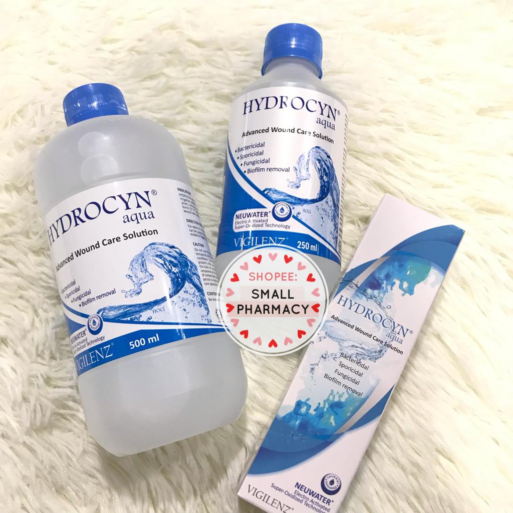 Hydrocyn Aqua Advanced Wound Care Solution (100ml/250ml/500ml) Shopee