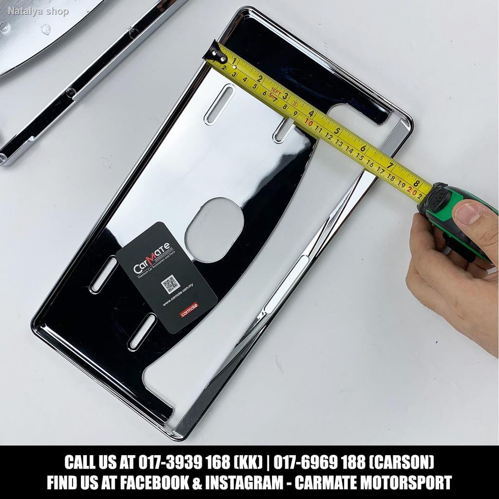 [Malaysia In stock] JDM Silver Chrome Car License Plate Vehicle Number