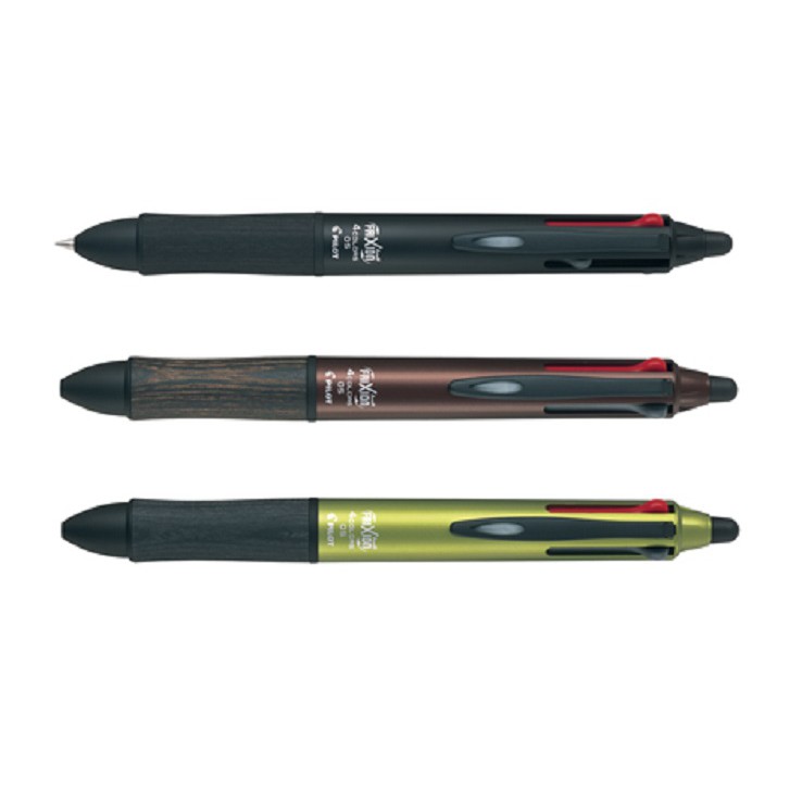 Pilot LKFB-3SEF-B FriXion Ball 4 Color Ballpoint Pen, 0.5mm, Black