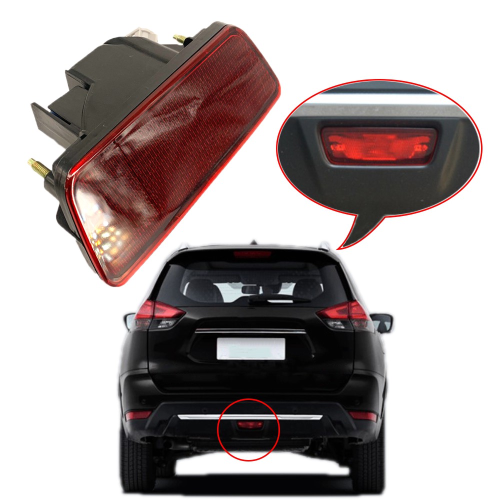Rear Tail Bumper Center Reflector ABS Rear Tail Light Red Fog Lamp Light  For Nissan X-Trail T32 Rogue 2014-2020 car accessories | Shopee Malaysia