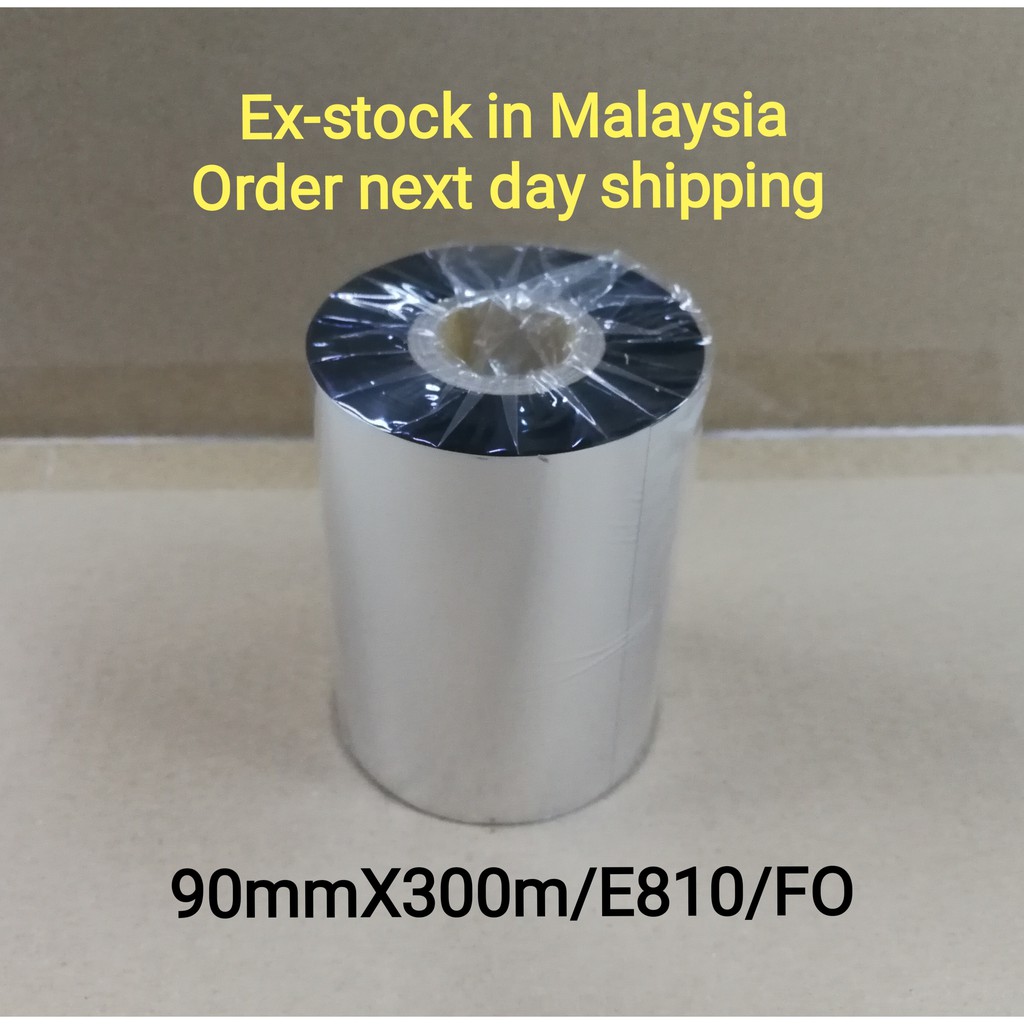 Wax Resin 90MM X 300M (FO) Premium E810 Thermal Ribbon/Barcode Ribbon ...