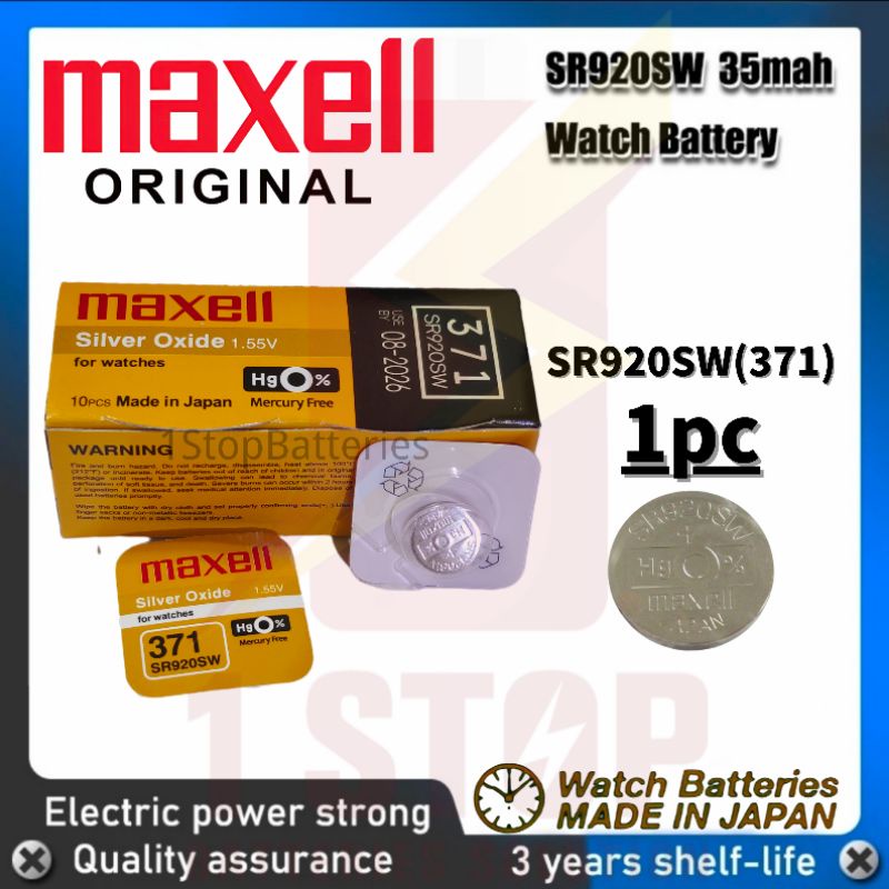 Genuine Maxell Sr626sw377sr621sw364sr920sw371micro Silver Oxide Watch Battery 155v 4515