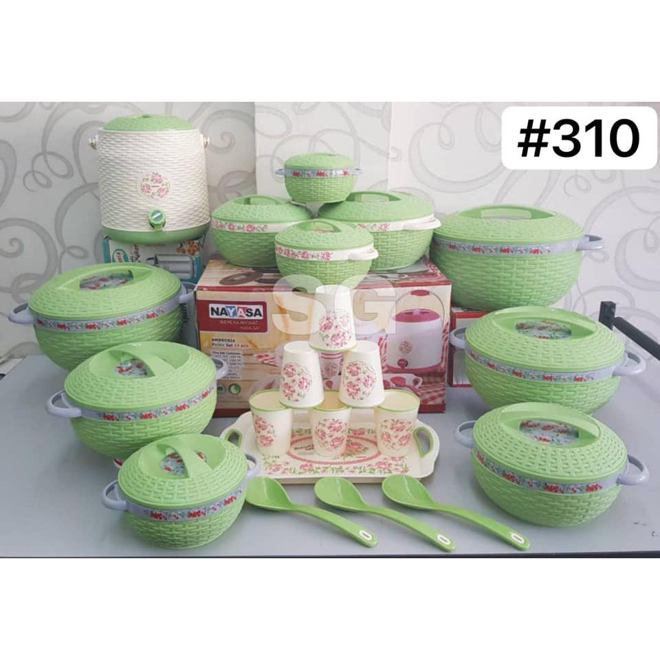 10 Pcs Of Nayasa Ambrosia Insulated Casserole ( Hot Pot ) With Water