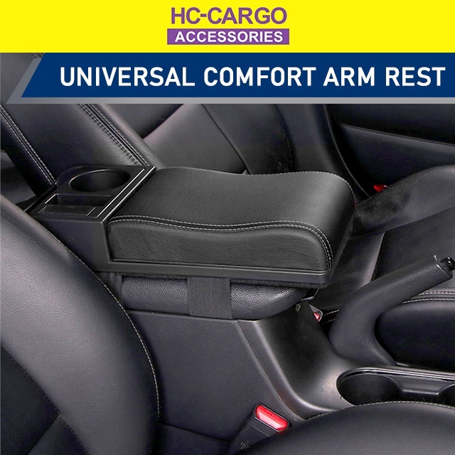 Hc Cargo Car Curve Armrest Storage Box Interior Elbow Rest Protector  Cushion with Cup Holder & USB Port Multi function