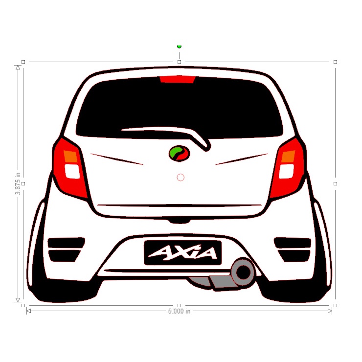 STICKER BELAKANG KERETA AXIA PERODUA | Shopee Malaysia