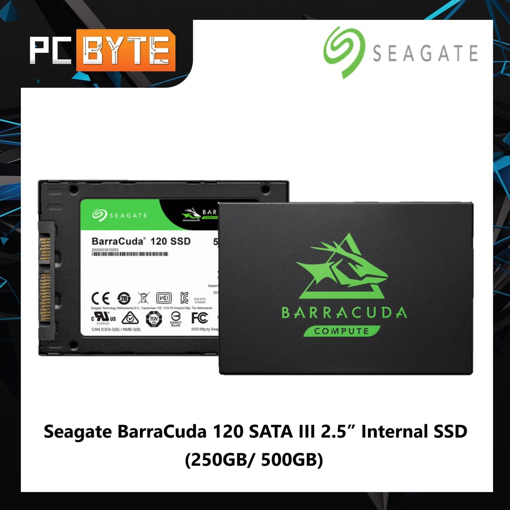 Seagate BarraCuda 120 SATA III Internal SSD (2.5"/250GB/500GB) | Shopee ...