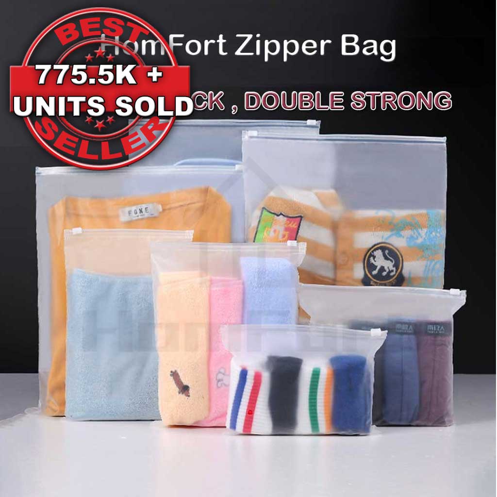 10x Package Travel Storage Bag Zipper Lock Clothes Underwear Sorting Pocket