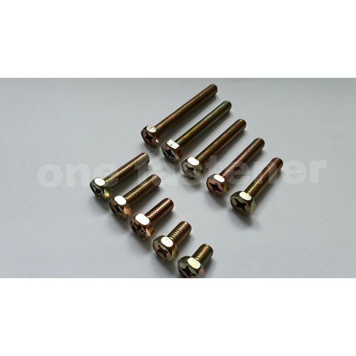 100 PCs M6x40 Dual-function Yellow Bolts and Nuts 10 | Shopee Malaysia