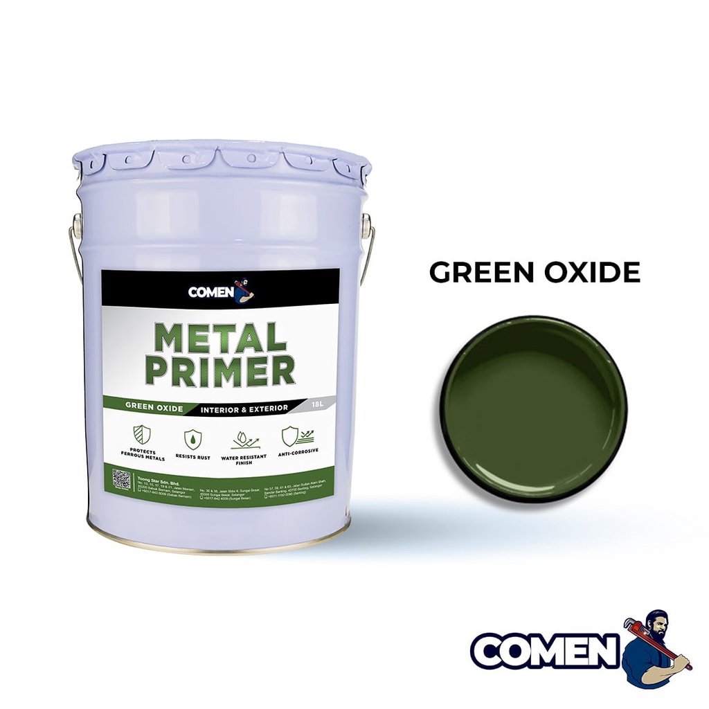 COMEN Metal Primer Oxide Paint 18 Liter Metal Anti Rust Undercoat Paint