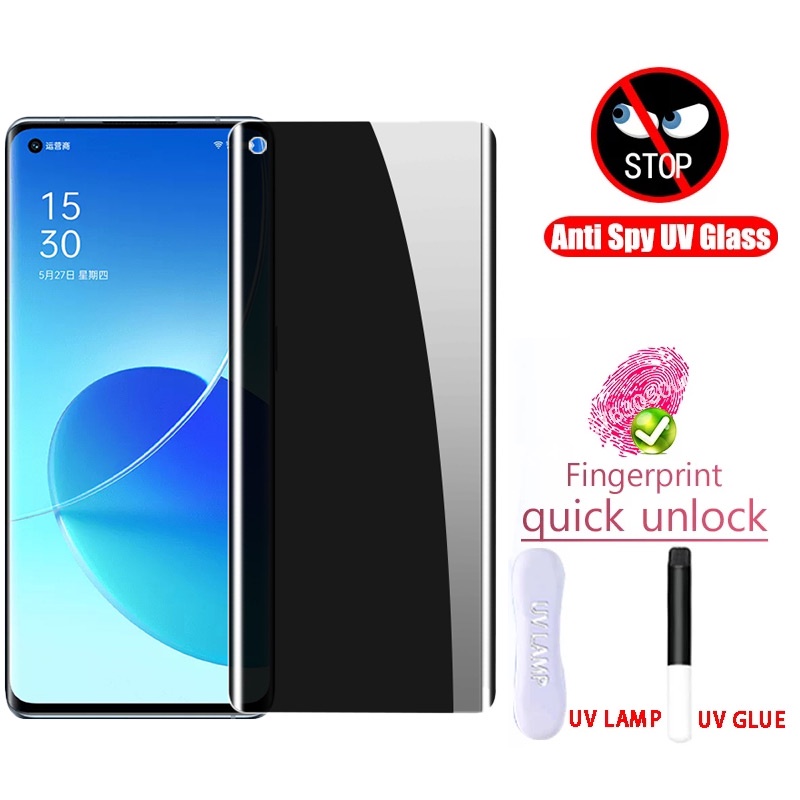 Privacy Matte UV Liquid Glue Nano Full Tempered Glass For OPPO Reno 13 ...