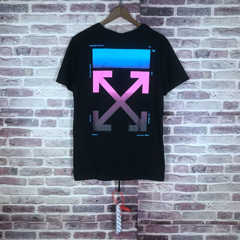 OFF WHITE TEE color gradient off white t shirt Shopee Malaysia