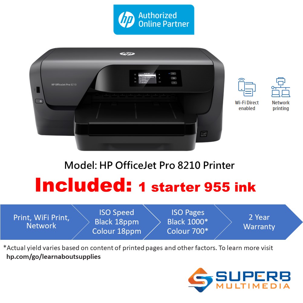 HP OfficeJet Pro 8210 Printer Shopee Malaysia