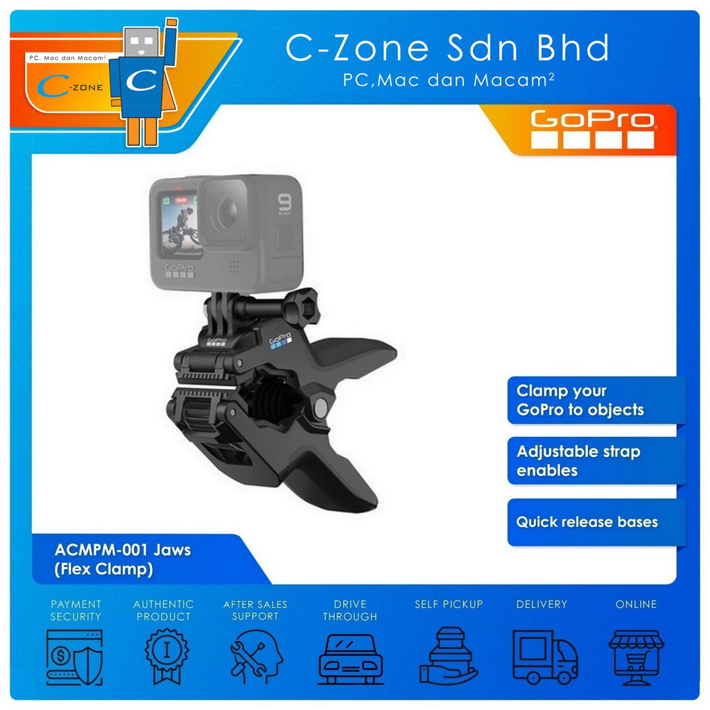 GoPro ACMPM-001 Jaws (Flex Clamp) | Shopee Malaysia