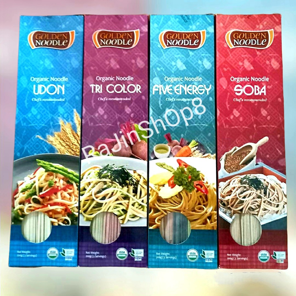 ORGANIC NOODLE GOLDEN NOODLE 4 TYPES SOBA / UDON / TRI COLOR