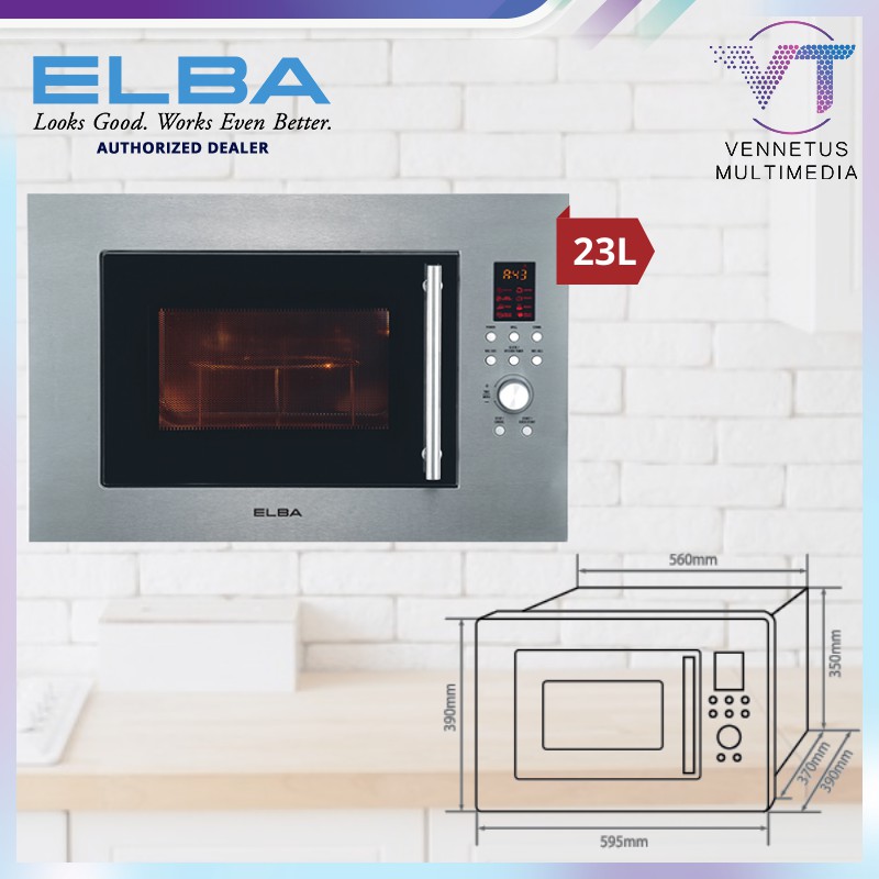 Elba 23L BuiltIn Microwave Oven EMOB2361BI(SS) Shopee Malaysia