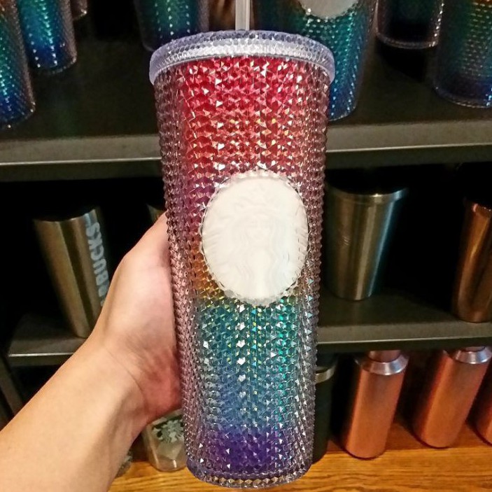 Starbucks studded tumbler stud shops bling bling