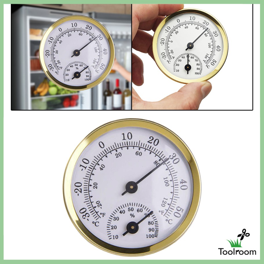 Mini Indoor Thermometer Hygrometer 2 in 1 Temperature Analog Humidity  Monitor Gauge for Home Room