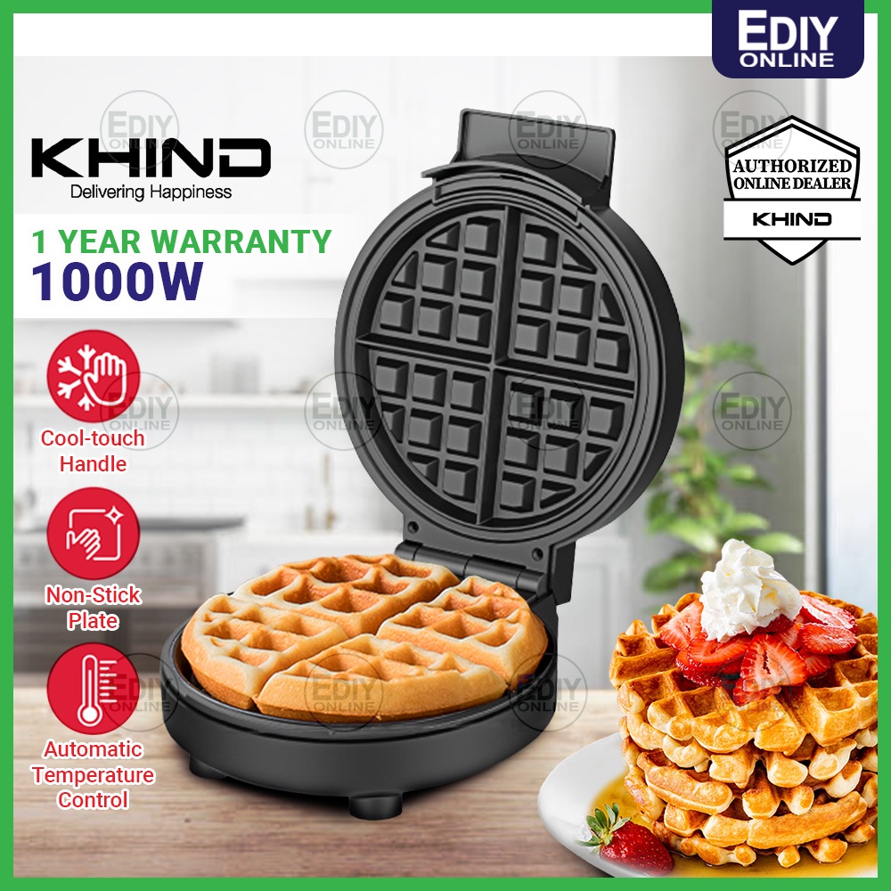 【NEW】 KHIND WFM1019 WAFFLE WAFEL MAKER MACHINE NONSTICK BREAKFAST EGG