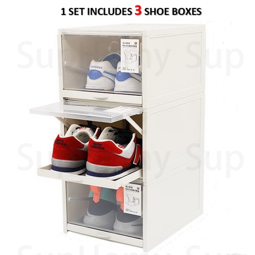 Shoe Box Kotak Kasut tempat letak kasut shoe storage box shoe rack ...
