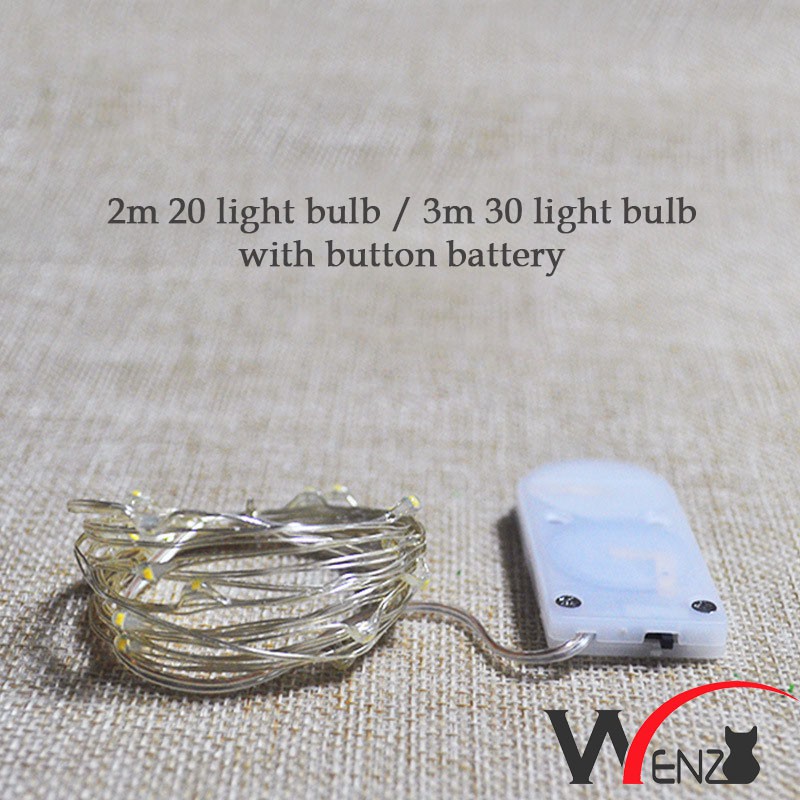 2/3/5 meter LED Strip Light Button Battery Home Deco Gift Photo Warm ...