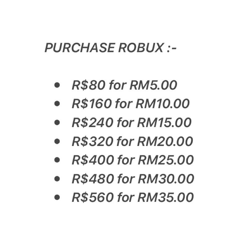 Ready stock buy cheap robux fast delivery shopee malaysia