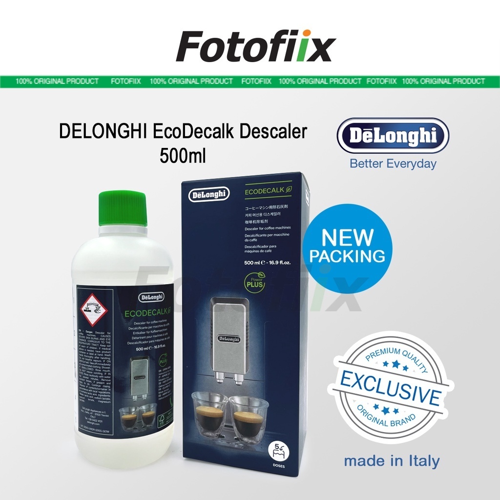 DeLonghi EcoDecalk Descaling Solution 500ml (16.9 oz) DLSC500 – Home Coffee  Solutions