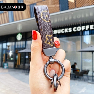 Personalised LV Leather Keychain Car key chain