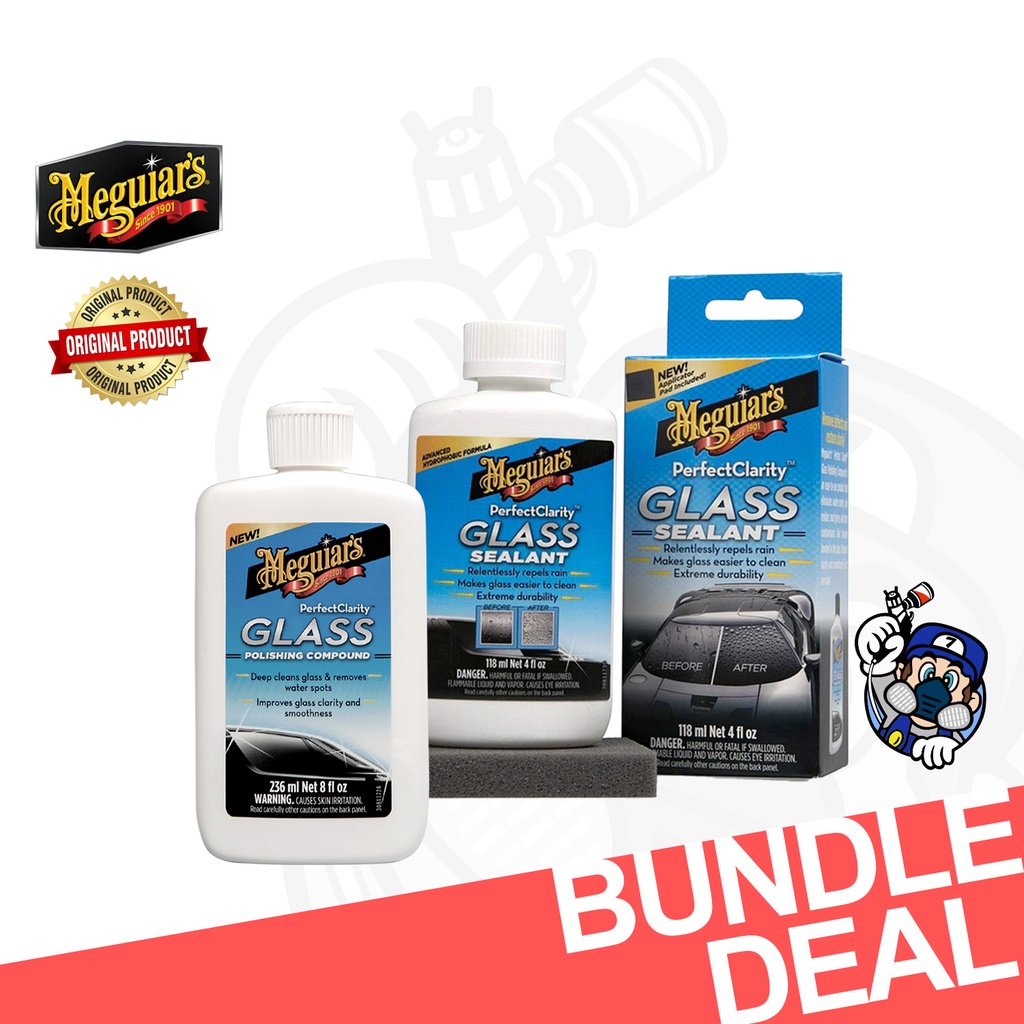 MEGUIAR'S Perfect Clarity Glass Detailing Set Glass Polishing