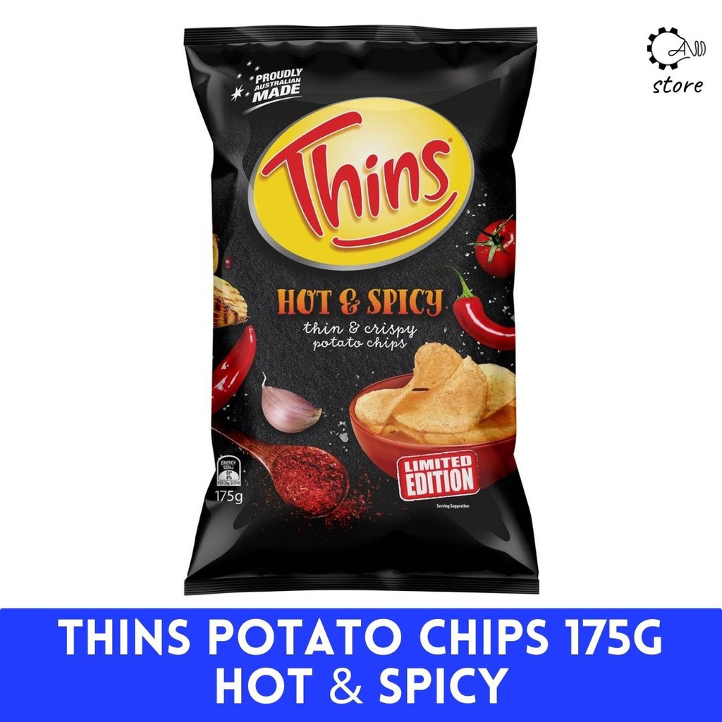 THINS / Potato Chips / Chicken / Light & Tangy / Original / Cheese Onion / Hot Spicy / 175g