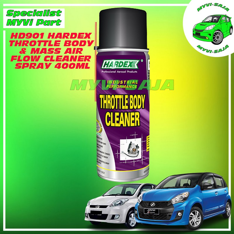 HD901 HARDEX THROTTLE BODY & MASS AIR FLOW CLEANER SPRAY 400ML Shopee