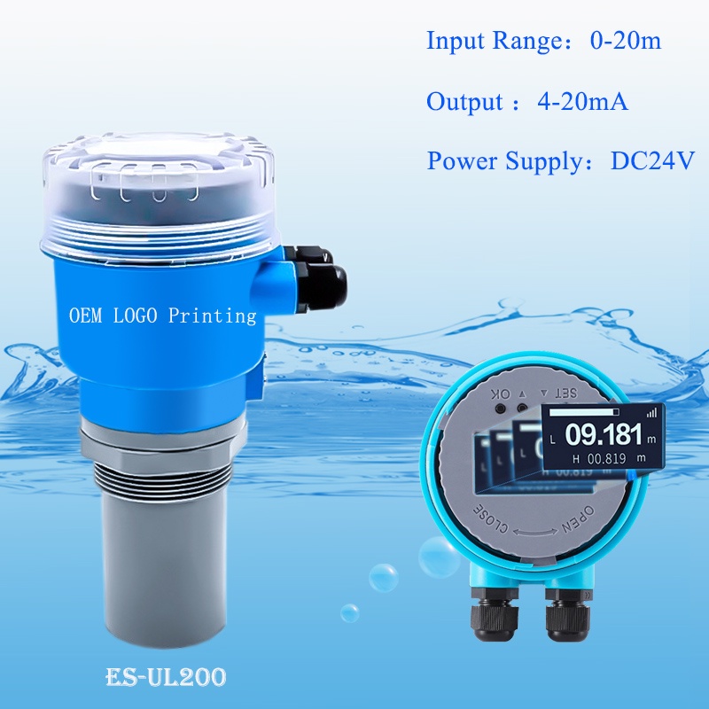 Ultrasonic Level Sensor 20 Meter Deep Ultrasonic Water Tank Level Meter ...