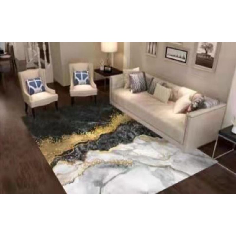 living room carpet LV velvet 3d XXL size / karpet velvet 3d 200x230cm